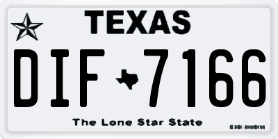 TX license plate DIF7166