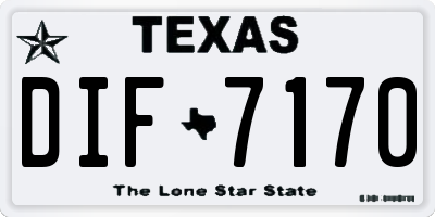 TX license plate DIF7170