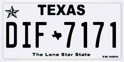 TX license plate DIF7171