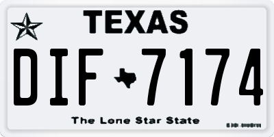 TX license plate DIF7174