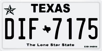 TX license plate DIF7175