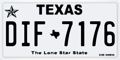 TX license plate DIF7176