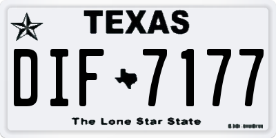 TX license plate DIF7177