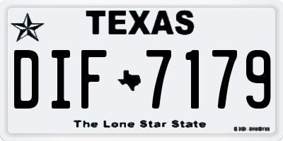 TX license plate DIF7179