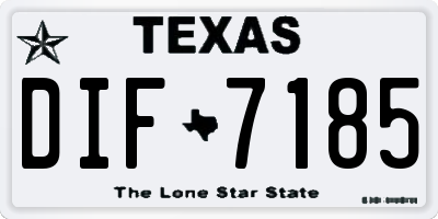 TX license plate DIF7185