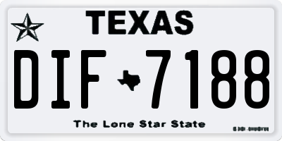 TX license plate DIF7188