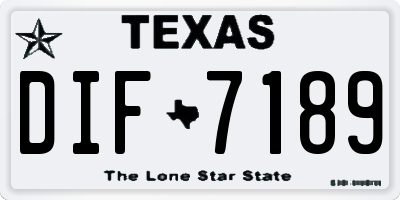 TX license plate DIF7189