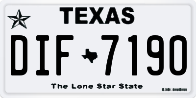 TX license plate DIF7190