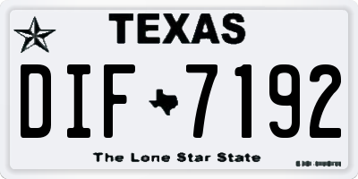 TX license plate DIF7192