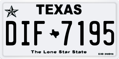 TX license plate DIF7195