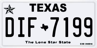 TX license plate DIF7199