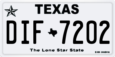TX license plate DIF7202