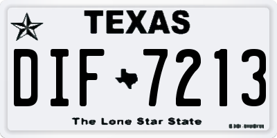 TX license plate DIF7213