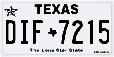 TX license plate DIF7215
