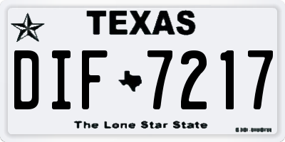 TX license plate DIF7217