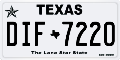 TX license plate DIF7220