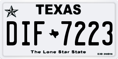 TX license plate DIF7223