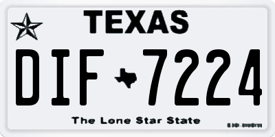 TX license plate DIF7224