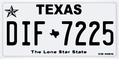 TX license plate DIF7225