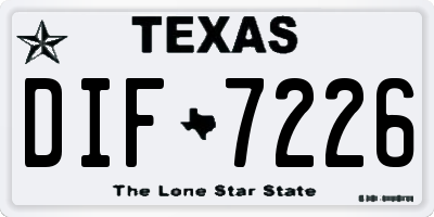 TX license plate DIF7226
