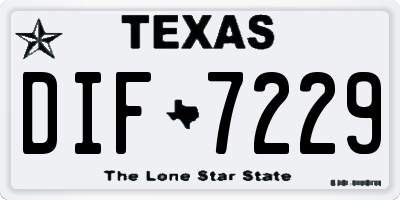TX license plate DIF7229