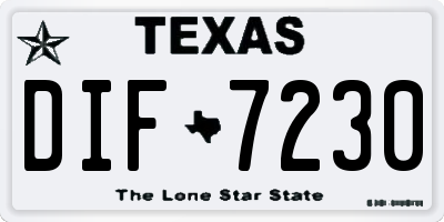 TX license plate DIF7230