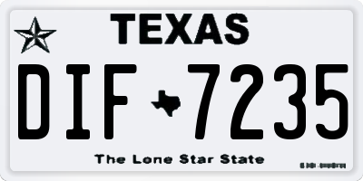 TX license plate DIF7235