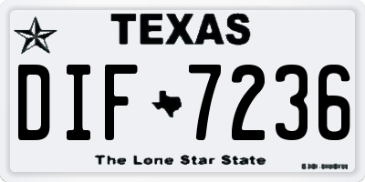 TX license plate DIF7236