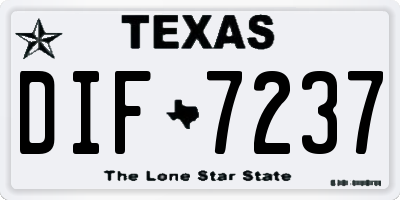 TX license plate DIF7237