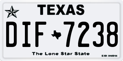 TX license plate DIF7238