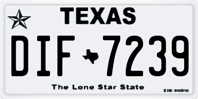 TX license plate DIF7239