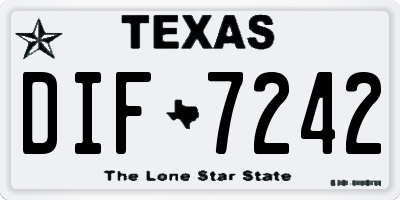 TX license plate DIF7242