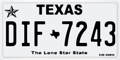 TX license plate DIF7243