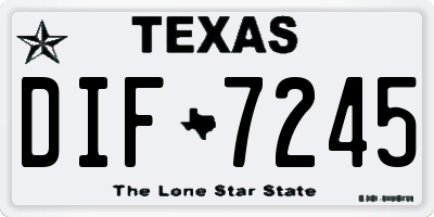 TX license plate DIF7245