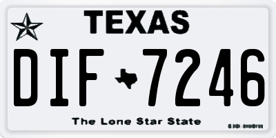 TX license plate DIF7246
