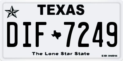 TX license plate DIF7249