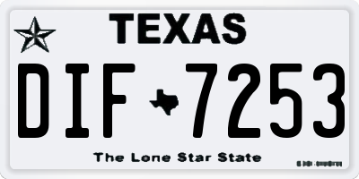 TX license plate DIF7253
