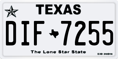 TX license plate DIF7255