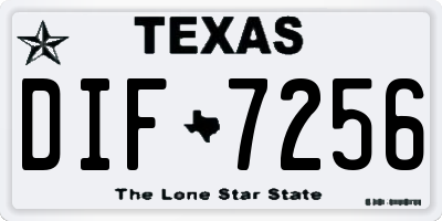 TX license plate DIF7256