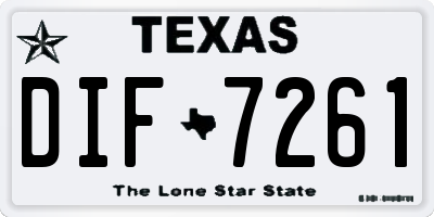 TX license plate DIF7261