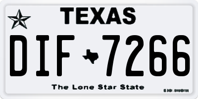 TX license plate DIF7266