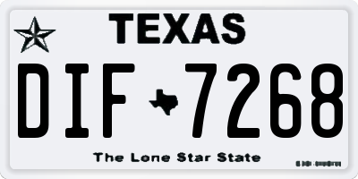 TX license plate DIF7268