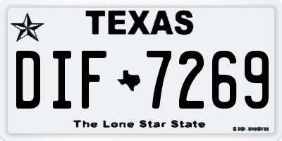 TX license plate DIF7269