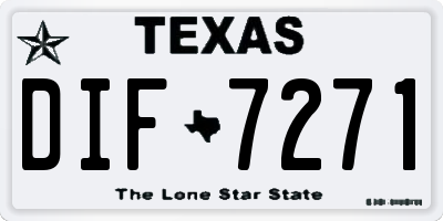 TX license plate DIF7271
