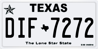 TX license plate DIF7272