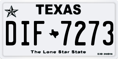 TX license plate DIF7273