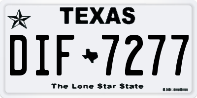 TX license plate DIF7277
