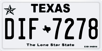 TX license plate DIF7278