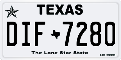 TX license plate DIF7280