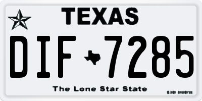 TX license plate DIF7285